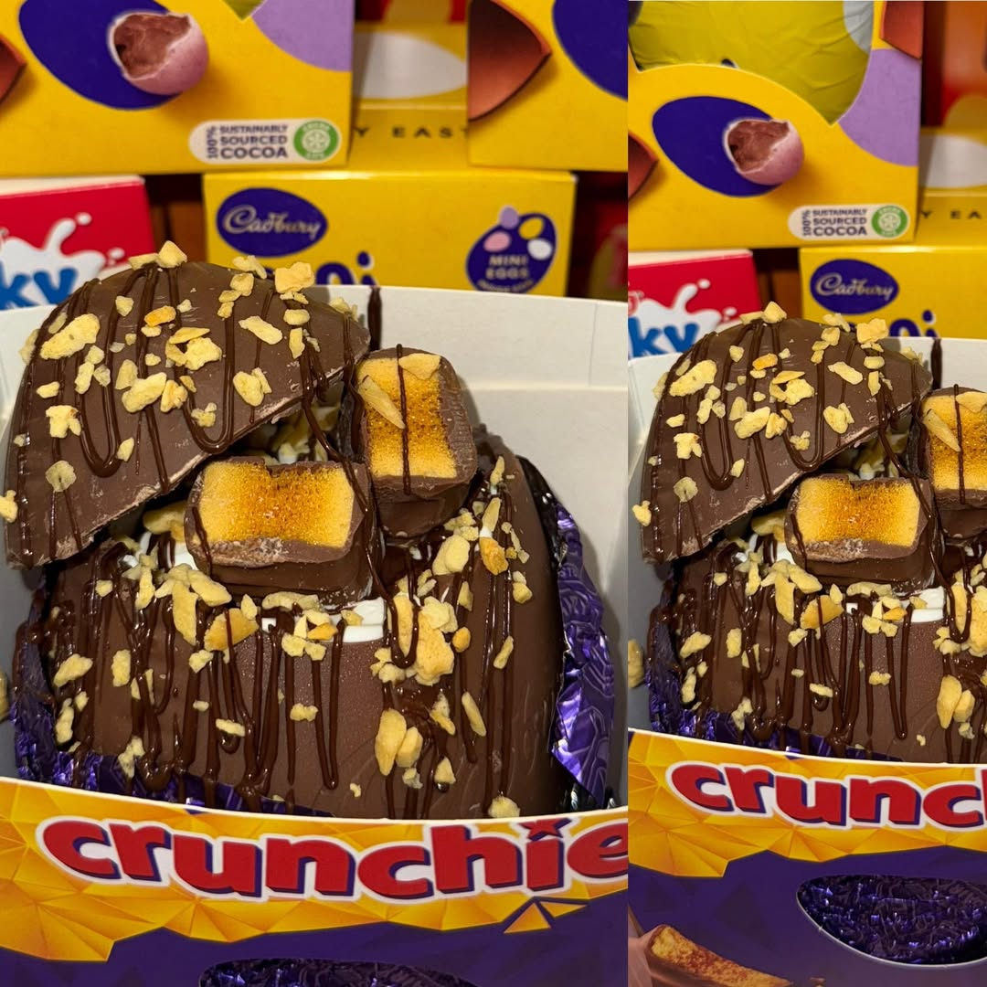 Chocolate dessert with honeycomb pieces